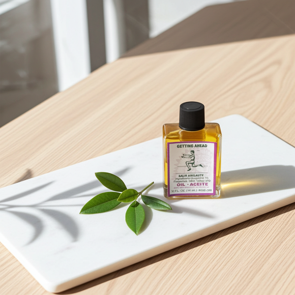 Getting Ahead Wish Oil bottle for manifestation, goal-setting, and spiritual ritual use.