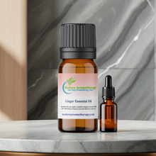 Ginger Essential Oil bottle for diffuser blends, room warming fragrance, and spiced aromatic use.