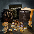 Glass Rune Stones Divination Kit with engraved rune stones for divination, spiritual guidance, and daily tarot-style readings.