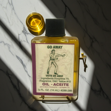 Go Away Wish Oil bottle for candle dressing, ritual use, and sending away unwanted energy.