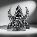 Moon Goddess figurine statue for altar decor, spiritual display, and sacred space styling.