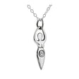 Goddess necklace with silver-plated Mother Earth Goddess pendant