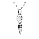 Goddess necklace with silver-plated Mother Earth Goddess pendant
