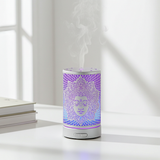 Goddess white metal ultrasonic diffuser for aromatherapy, home fragrance, and relaxation.