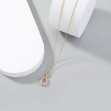 Gold boho crystal drop fashion pendant necklace for trendy accessorizing, seasonal styling, and casual fashion use.