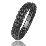 Men’s bracelet with gold-plated magnetic clasp for daily wear, comfortable styling, and easy secure closure.