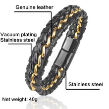 Men’s bracelet with gold-plated magnetic clasp for secure fastening, daily use, and stylish layering.