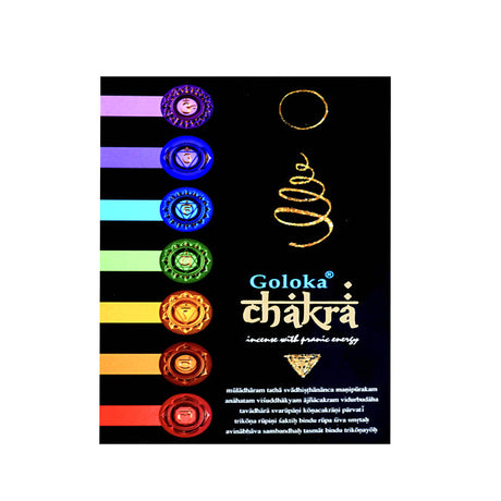 Goloka Chakra incense cones Black Series pack