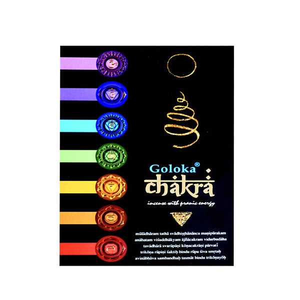 Goloka Chakra incense cones Black Series pack