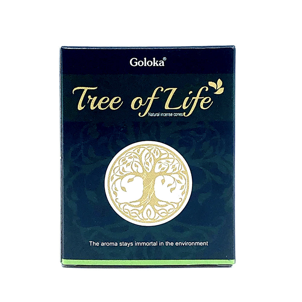 Goloka Tree of Life Incense Cones (Black Series), pack of 10
