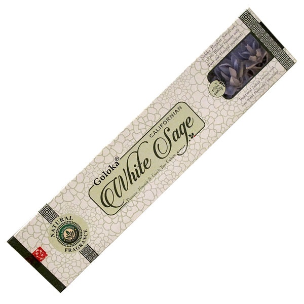 Goloka White Sage Incense Sticks, pack of 12-14