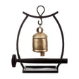 Metal Gong Temple Bell with wooden mallet, handmade in India