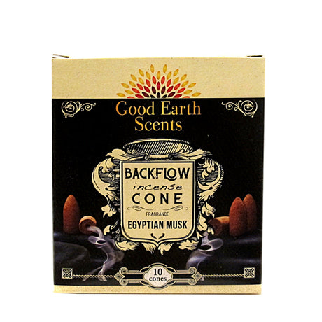 Good Earth (Soul Sticks) Egyptian Musk Backflow Incense Cones, box of 10