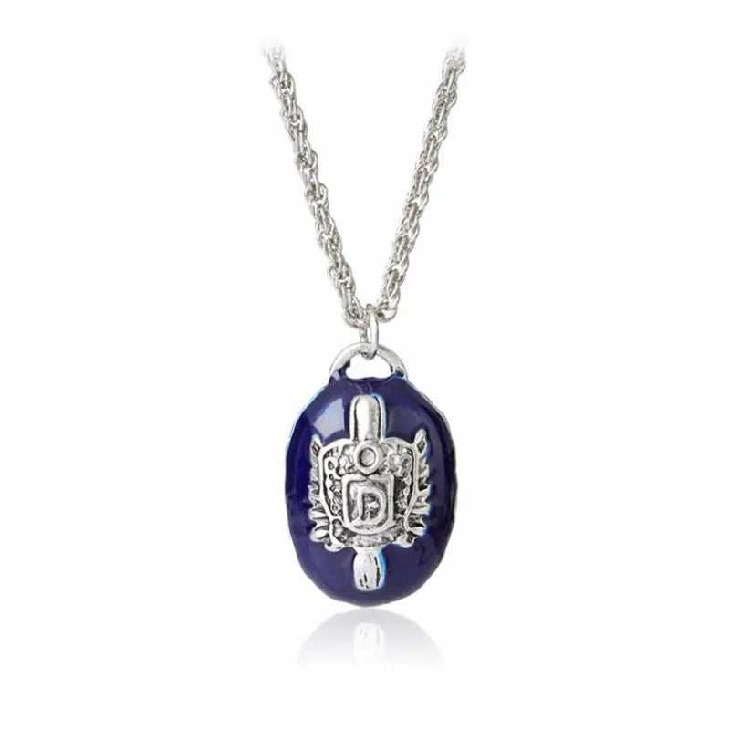 Gothic Elena Gilbert Blue Stone choker necklace for dark romantic fashion, cosplay use, and statement accessory looks.