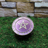 Gothic pentacle trinket box for storing jewelry, talismans, and occult-inspired keepsakes.