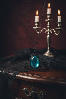 Gothic Vampire Cameo Pendant Necklace with cameo pendant for gothic fashion styling, cosplay wear, and alternative accessories.