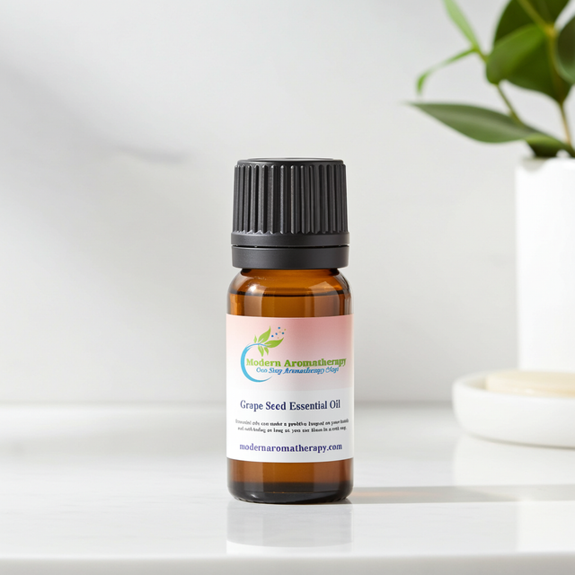 Grape Seed Essential Oil bottle for massage, skin care, and daily moisturizing use.
