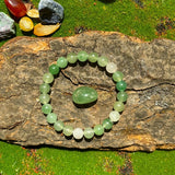 Green Aventurine crystal bracelet with natural stone beads for daily accessorizing, energy-focused wear, and casual styling.