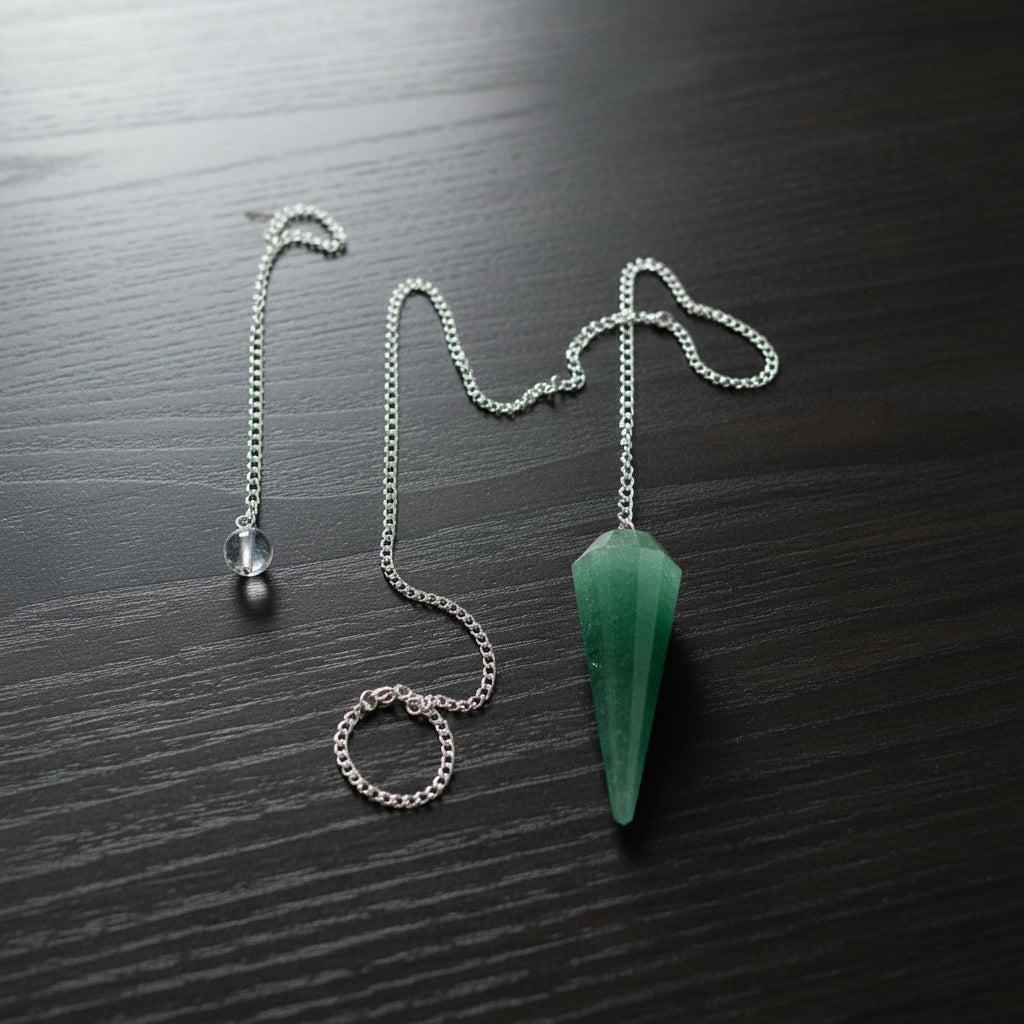 Green Aventurine Pendulum on a 7 inch chain