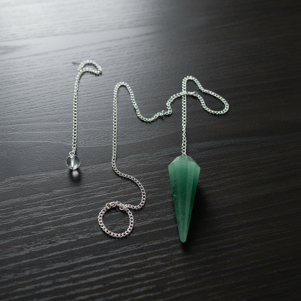 Green Aventurine Pendulum on a 7 inch chain