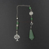 Green Aventurine Tree of Life Pendulum for dowsing, divination, and energy work.