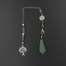 Green Aventurine Tree of Life Pendulum for dowsing, divination, and energy work.