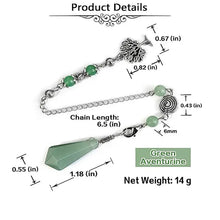 Green Aventurine Tree of Life Pendulum for dowsing, divination, and energy work.