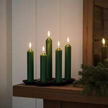 Green Mini Ritual Candle set of 4 candles for abundance rituals, altar work, and manifestation use.