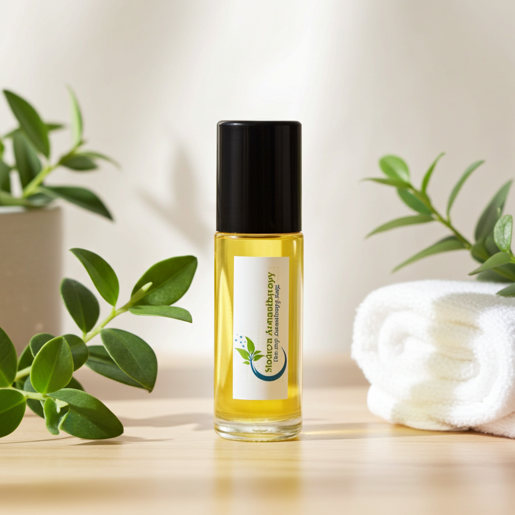 Green Tea Body Oil bottle for moisturizing dry skin, softening the body, and daily skincare use.