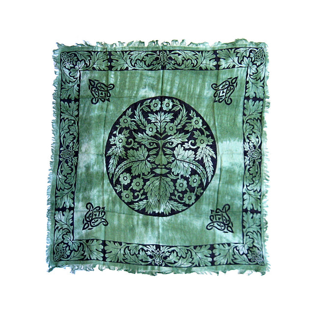Greenman Altar Cloth, 18 by 18 inches