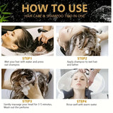 GSWP 3-in-1 hair shampoo with biotin, rosemary, and onion for cleansing buildup, controlling scalp oil, and improving hair bounce.