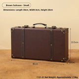 Handheld vintage wood storage bin for holding small tools, remote controls, and home organization items.