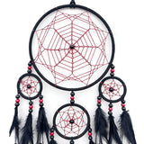 Handmade Bohemian Dream Catcher ornament for wall hanging, meditation space decor, and boho room decoration.