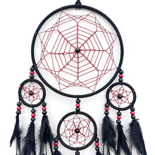 Handmade Bohemian Dream Catcher ornament for wall hanging, meditation space decor, and boho room decoration.