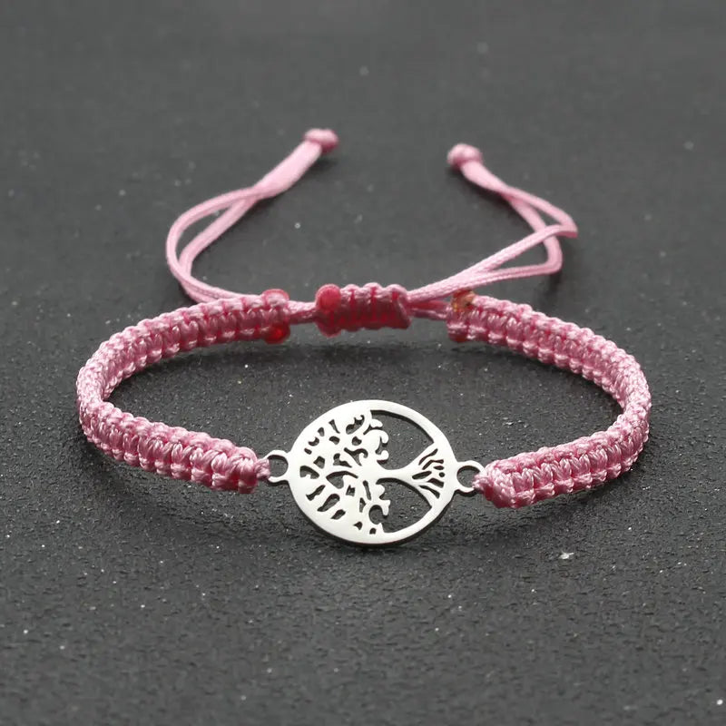 Handmade braided cord bracelet for stacking jewelry looks, casual outfits, and adjustable wrist comfort.