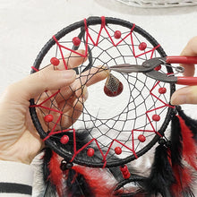 Handmade colorful dreamcatcher crystal hanging for wall display, dream filtering, and spiritual room decoration.