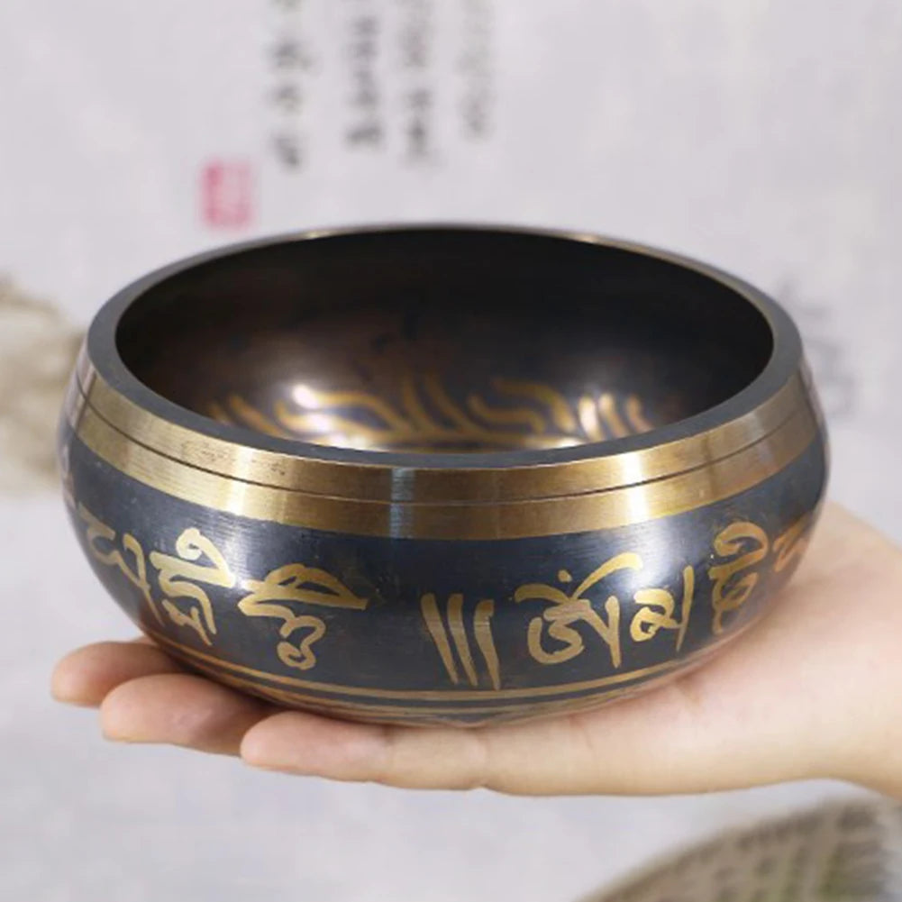 Handmade Tibetan Singing Bowl ritual bowl for yoga, meditation, and calming mindfulness sessions.
