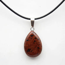 Handmade natural stone teardrop pendant for boho styling, personal adornment, and gift use.