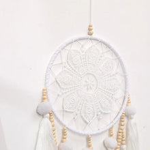 Handmade Nordic Tassel Dreamcatcher chime decor for bedroom wall display, meditation space styling, and cozy interior decoration.