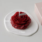 Handmade peony soy wax candle sculpted wax candle for home decoration, relaxing evenings, and gift presentation.