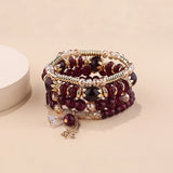 Bohemian Tassel Beaded Bracelet Set beaded bracelets for artisan-style accessorizing, daily wear, and relaxed boho outfits.