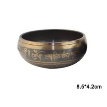 Handmade Tibetan sound bowl set with bowl, mallet, and cushion for chakra healing, energy cleansing, and meditation rituals.