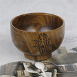 Handmade wooden altar bowl for rituals, a carved wood bowl for altar setup, offerings, and ceremonial use.