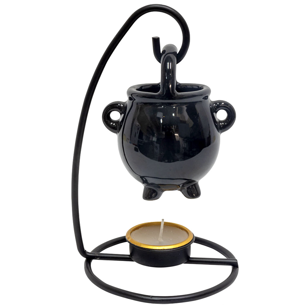 Hanging Cauldron Ceramic Oil Burner with stand