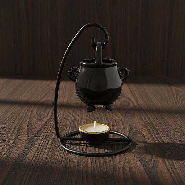 Hanging Cauldron Ceramic Oil Burner with stand