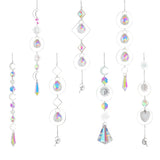 Crystal Prism Sun Catcher Wind Chime hanging ornament for window display, rainbow reflection, and peaceful home decor use.