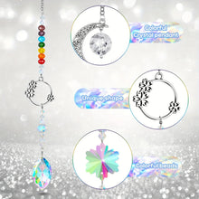 7-Piece Colorful Crystal Sun Catcher Set hanging crystal ornaments for window styling, light-catching, and decorative rainbow shimmer.