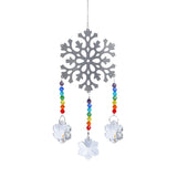 Crystal Sun Catcher Prism Rainbow Chaser hanging crystal prism for window use, light refraction, and rainbow-making decor.