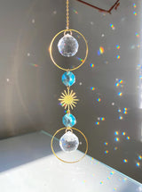 Crystal Sun Catcher Prism Rainbow Maker hanging window decoration for home styling and colorful prism light reflections.