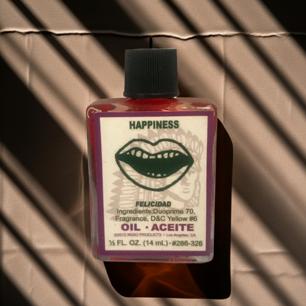 Happiness Wish Oil bottle for prayer, manifestation rituals, and uplifting spiritual use.